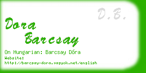dora barcsay business card